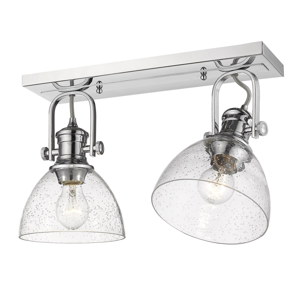 Yep by Golden Lighting Hines 2-light Semi-Flush Mount in Chrome